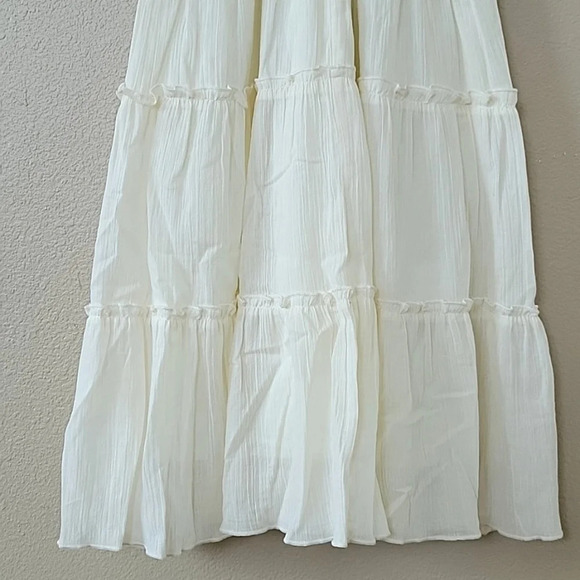 Express Off White Tiered Crochet Lace Strap Dress - Size XS - Picture 5 of 10